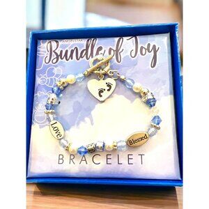 Angelstar Bundle of Joy Baby Boy Blue Beaded Toggle Bracelet